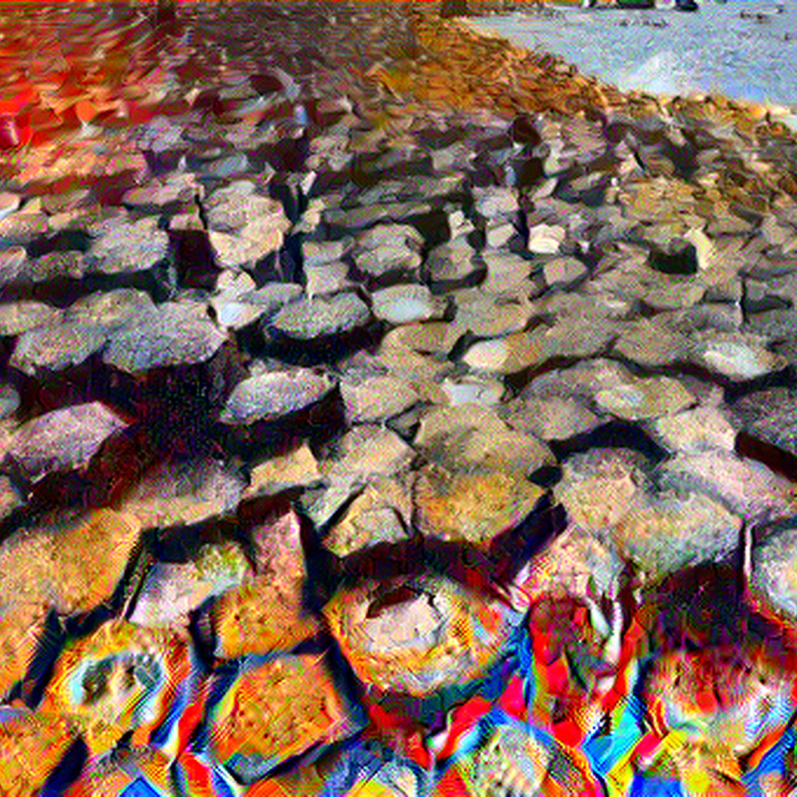 Giant's Causeway in Composition VII Style | Wassily Kandinsky Inspired Art